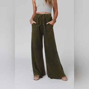 Three Bird Nest Olive Green Pants